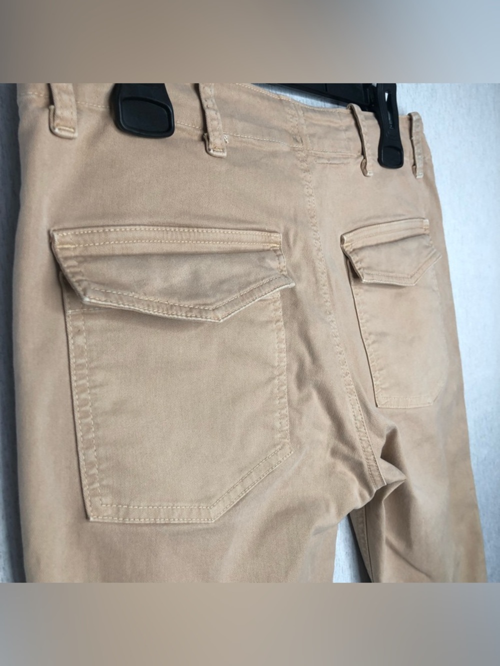 Nili Lotan Women’s Size 4 Slim Straight Jenna Pants Khaki Raw Hem Utility Twill - Picture 7 of 15